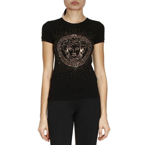 versace top ladies|versace black t shirt women.